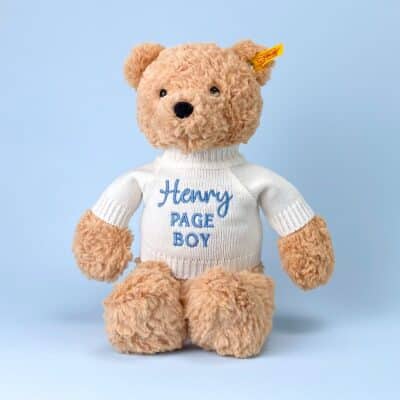 Personalised page boy Steiff Jimmy medium teddy bear Wedding Gifts
