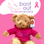 Boot Out Breast Cancer charity keeleco recycled large teddy bear Personalised Soft Toys 7