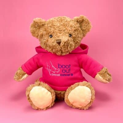 Boot Out Breast Cancer charity keeleco recycled large teddy bear Personalised Soft Toys 3