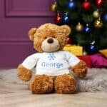 Personalised Aurora bonnie large teddy bear with snowflake jumper Christmas Gifts 4
