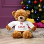 Personalised Aurora bonnie large teddy bear with snowflake jumper Christmas Gifts 3