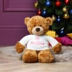 Personalised Aurora bonnie large teddy bear with snowflake jumper Christmas Gifts 6