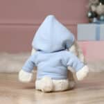 Personalised Jellycat medium cream or silver bashful bunny soft toy with pastel hoodie Baby Shower Gifts 8