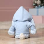 Personalised Jellycat medium pink or blue bashful bunny soft toy with pastel hoodie Baby Shower Gifts 6