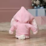 Personalised Jellycat medium pink or blue bashful bunny soft toy with pastel hoodie Baby Shower Gifts 7