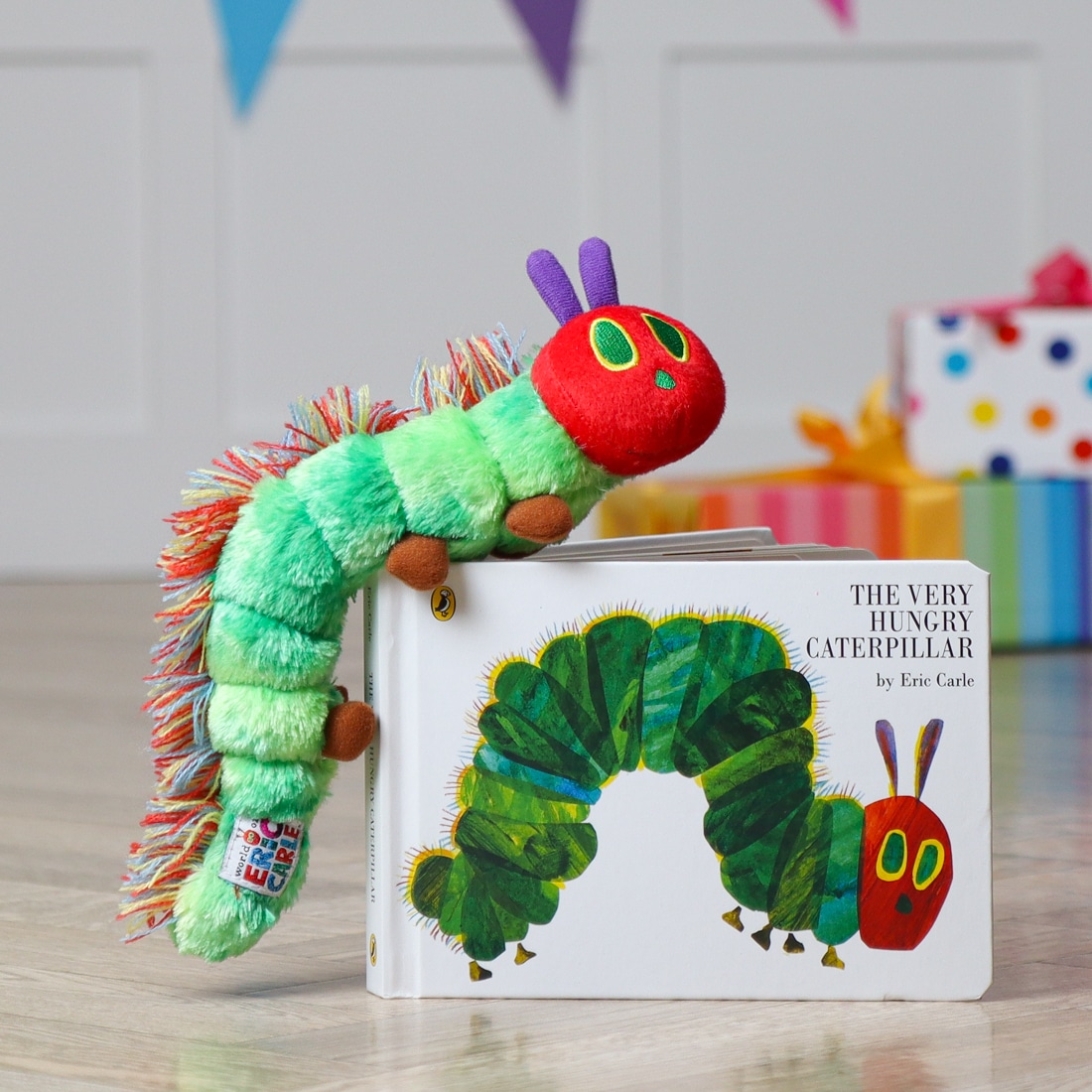 The very hungry caterpillar book and soft toy