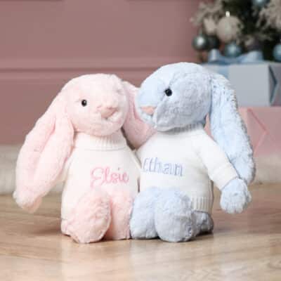 Personalised Jellycat pale pink bashful bunny soft toy Personalised Soft Toys 2