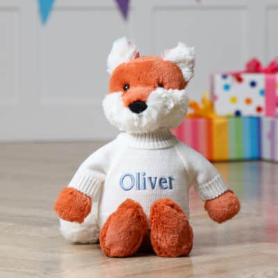 Personalised Jellycat bashful fox cub soft toy Jellycat