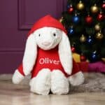 Personalised Jellycat HUGE bashful bunny soft toy with hoodie Baby Shower Gifts 4