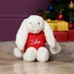 Personalised Jellycat medium bashful bunny soft toy with hoodie Christmas Gifts 4