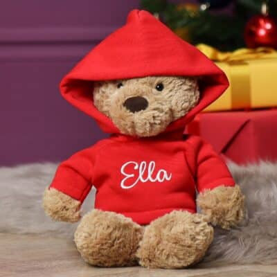 Personalised Jellycat bumbly bear small teddy with hoodie Personalised Soft Toys 2