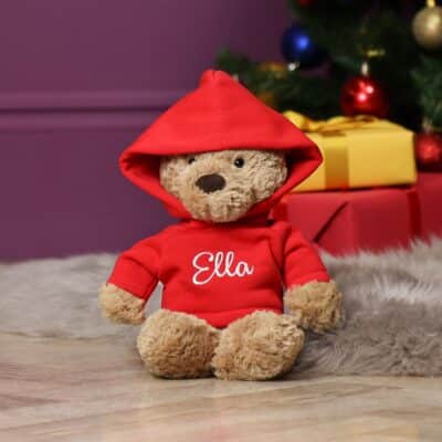 Personalised Jellycat bumbly bear small teddy with hoodie Baby Shower Gifts 2