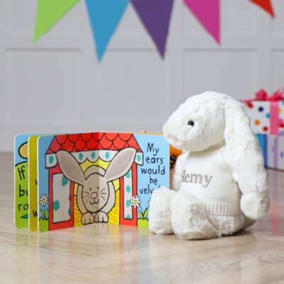 Personalised Jellycat cream bashful bunny and If I were a bunny book Book & Soft Toy Gift Sets 3