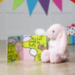 Personalised Jellycat pale pink bashful bunny and If I were a rabbit book Birthday Gifts 4