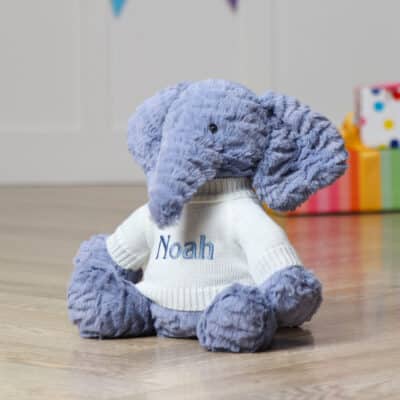 Personalised Jellycat fuddlewuddle elephant soft toy Birthday Gifts 2