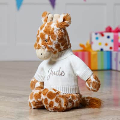 Personalised Jellycat bashful giraffe soft toy Jellycat 3
