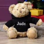 Personalised Keeleco recycled medium Dougie bear with hoodie Birthday Gifts 5