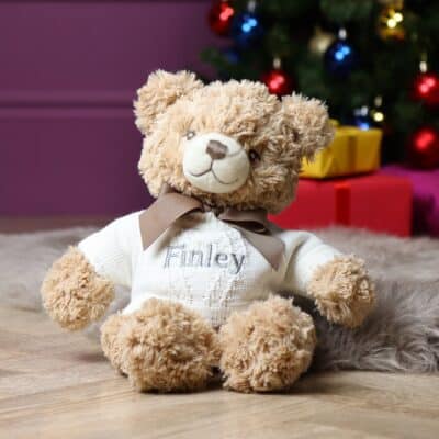Personalised keeleco bramble recycled medium teddy bear soft toy Birthday Gifts 2