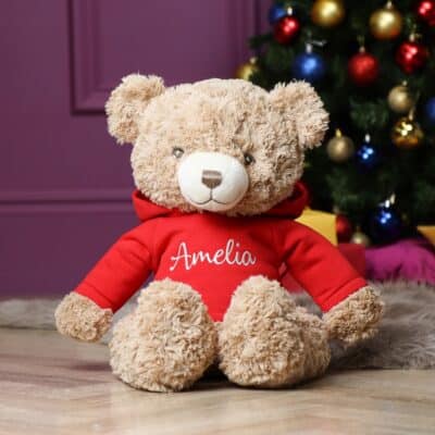 Personalised keeleco bramble recycled large teddy bear with hoodie Personalised Soft Toys