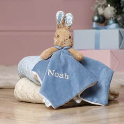 Peter Rabbit signature collection personalised baby comfort blanket Birthday Gifts