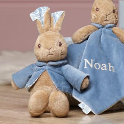 Peter Rabbit signature collection personalised baby comfort blanket Christmas Gifts 3