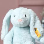 My First Steiff Hoppie rabbit blue soft toy Steiff 4