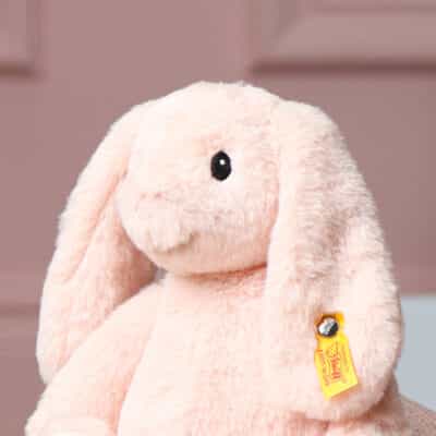 My First Steiff Hoppie rabbit pink soft toy Steiff 2