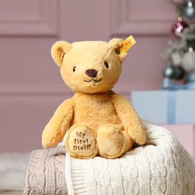 My First Steiff cuddly friends teddy bear gold soft toy Christmas Gifts