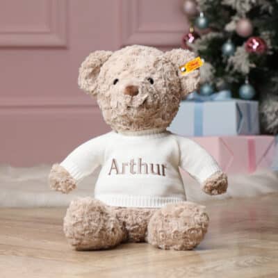 Personalised Steiff honey teddy bear large soft toy Baby Shower Gifts 2