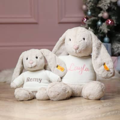 Personalised Steiff hoppie rabbit medium soft toy Baby Shower Gifts 3