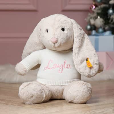 Personalised Steiff hoppie rabbit large soft toy Baby Shower Gifts 2