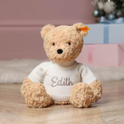 Personalised Steiff Jimmy teddy bear medium soft toy Baby Shower Gifts 2
