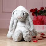 Valentines personalised Jellycat HUGE bashful bunny soft toy with white hoodie Jellycat 3