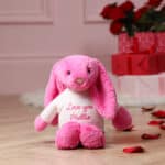 Valentines personalised Jellycat hot pink bashful bunny soft toy Jellycat 4