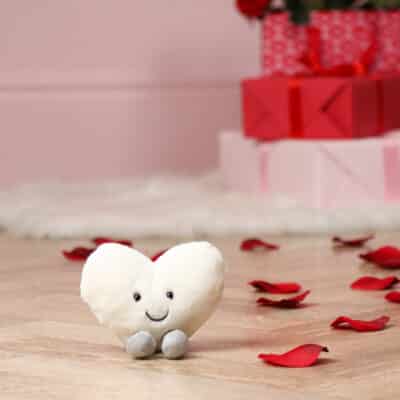 Valentines Jellycat amuseable cream heart soft toy Jellycat 2