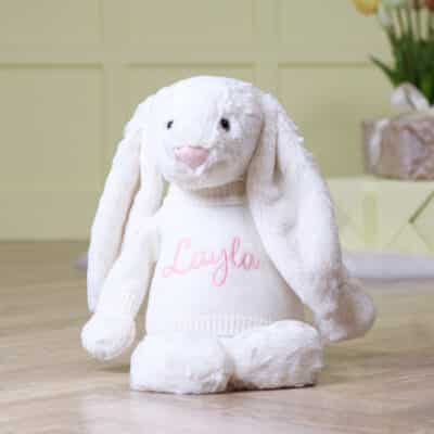 Personalised Jellycat large cream bashful bunny soft toy Personalised Soft Toys