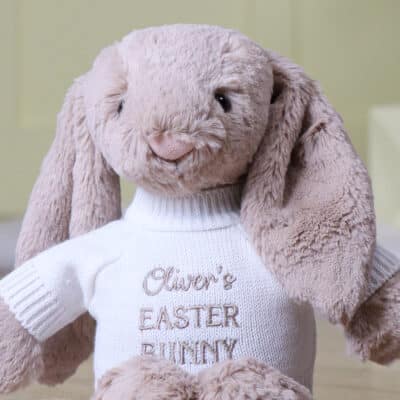 Personalised Jellycat beige bashful Easter bunny soft toy Easter Gifts 3