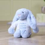 Personalised Jellycat pale blue bashful Easter bunny soft toy Easter Gifts 3