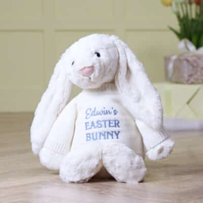 Personalised Jellycat large bashful cream Easter bunny soft toy Easter Gifts