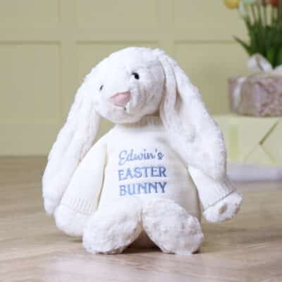 Personalised Jellycat large bashful cream Easter bunny soft toy Easter Gifts 2