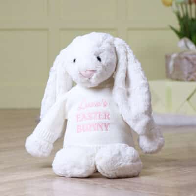 Personalised Jellycat large bashful cream Easter bunny soft toy Easter Gifts 2