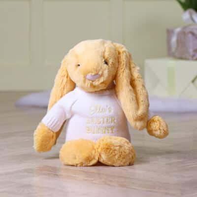Personalised Jellycat sunshine bashful Easter bunny soft toy Easter Gifts