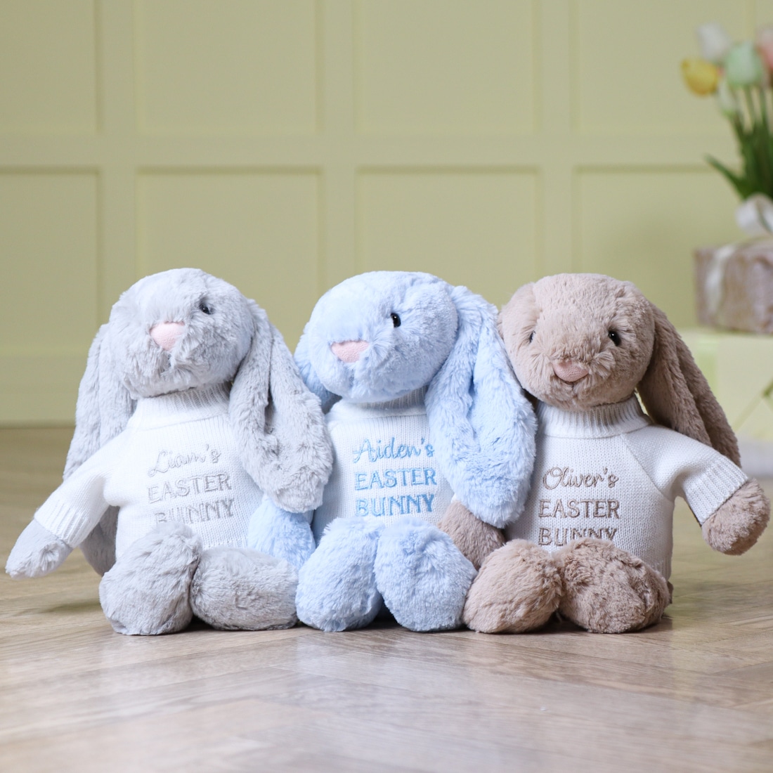 personalised easter bunny plush toy