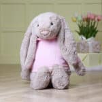 Personalised Jellycat HUGE bashful beige bunny soft toy with pastel hoodie Baby Shower Gifts 3