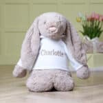 Personalised Jellycat HUGE bashful beige bunny soft toy with white hoodie Baby Shower Gifts 4