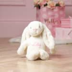Personalised Jellycat cream bashful bunny soft toy with Mother’s Day jumper Mother's Day Gifts 5