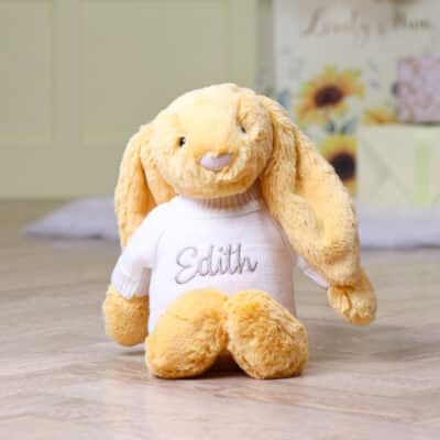 Personalised Jellycat bashful bunny soft toy with Mother’s Day jumper Mother's Day Gifts 3
