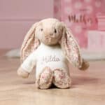 Personalised Jellycat blossom bunny soft toy with Mother’s Day jumper Mother's Day Gifts 5