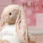 Personalised Jellycat blossom bunny soft toy with Mother’s Day jumper Mother's Day Gifts 8