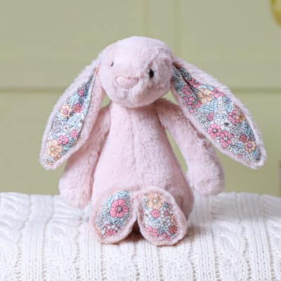 Jellycat blush pink blossom bunny small soft toy Personalised Bunnies